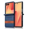 Splice Cards Solt Leather Phone Case for Samsung Galaxy Z Flip 8 7FE 6 5 4 3 Shockproof Comfortable Grip Slim Portable Cover