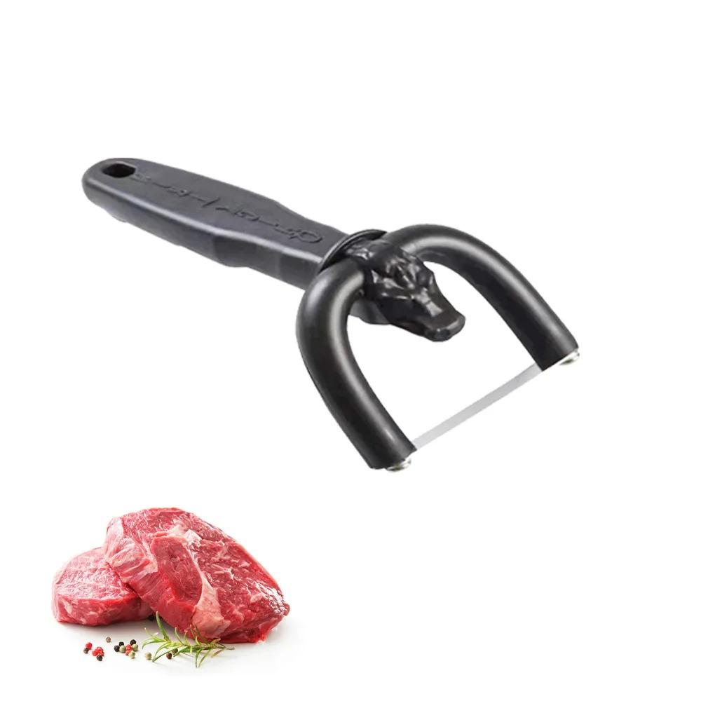 Stainless Steel Meat Slicer Manual Meat Cutters Multipurpose Meat Fat Trimmer  Ham