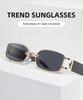 Fashion Punk Square Sunglasses Women Luxury Brand Small Frame Sun Glasses Female Rectangle Metal Mirror  Feminino