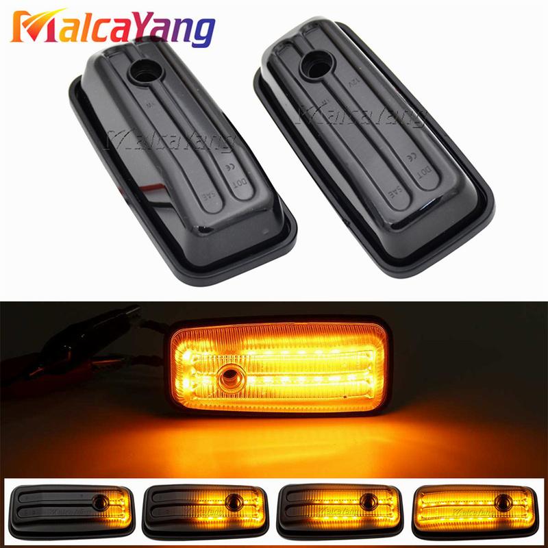 2 Pieces Dynamic LED Side Marker Blinker Repeater Turn Signal Light For Mercedes-Benz G-Class W463 W461 G500 G550 G55 G63 G65