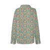 Women's Shirt With Floral Print Buttons, Long Sleeved Casual Regular Shirt  Blouses Casual Plus Size Basic Tops