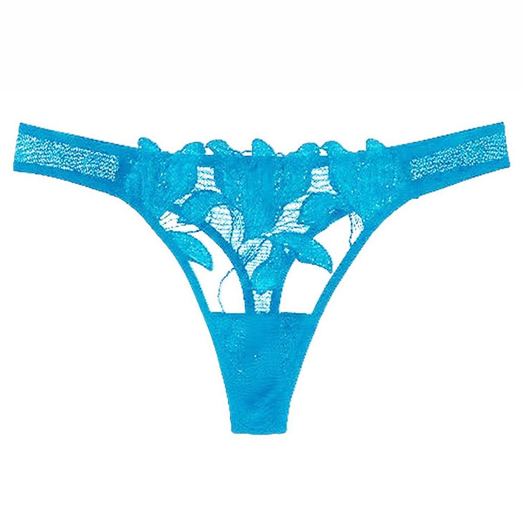 Europäische & Amerikanische Damen Sexy Ultra-Dünne Transparente Spitze Bestickte Hüfttiefe Baumwollslips