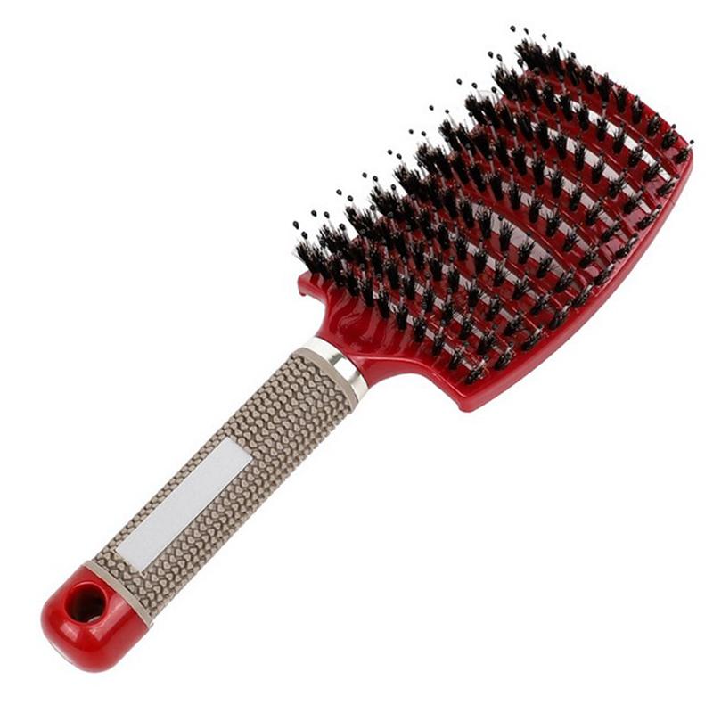 Hair Brush Scalp Massage Comb Hairbrush Bristle&Nylon Women Wet Curly Detangle Hair Brush for Salon Hairdressing Styling Tools