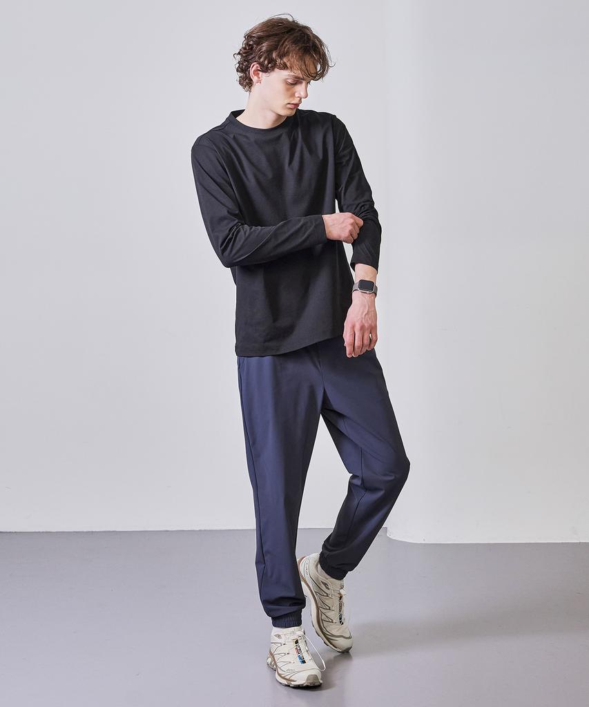 BASIC HOUSE Breathable Sorona Regular Fit Round Neck Plain Long Sleeve T-Shirt Black