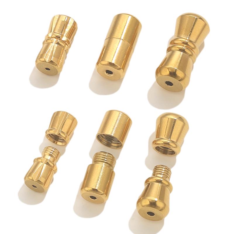 5pcs Stainless Steel Screw Clasps Connectors For Necklace Bracelet Making Supplies DIY Clasps Jewelry Making Craft Accessories
