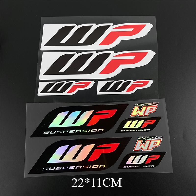 1 Rinkinys Motociklo Lipdukai Motokroso Priekinės Šakės Wp Amortizatoriams Šaunus Logotipas Pakaba Patvarūs Vinilo Lipdukai Apdaila