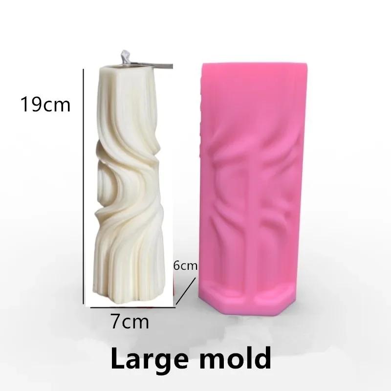 New Lace pattern cylindrical candle silicone mold carving pattern flowers and plants cylindrical candle mold candle making molds