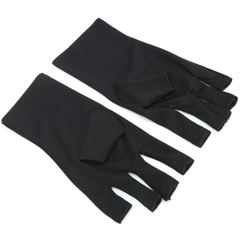 1 Pair AntiUV Glove LED Nail Art Curing Lamp UV   Glove Nail Art Skin Care Glove(Black )