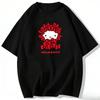 2026 New Hello Kitty Tee Soft Cotton Short Sleeve Crew Neck Cute Print Lightweight Summer Top for Women Daily Casual Wear