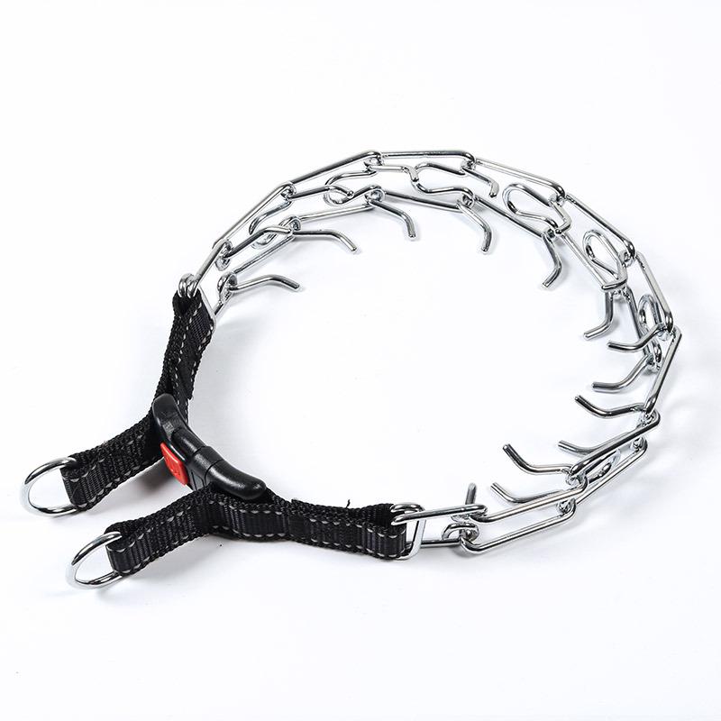 Avtagbar Metallhundträningshalsband med Järnspänne