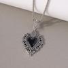 Gothic Skull Love Heart Necklace for Women Men Religious Crucifix Necklaces Punk Jewelry Gifts