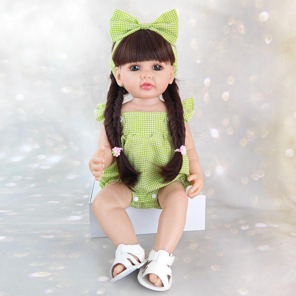 55CM Full Body Soft Silicone Reborn Toddler Doll Lifelike Soft Touch High Quality Doll Gifts for Children home Birthday Christmas gifts