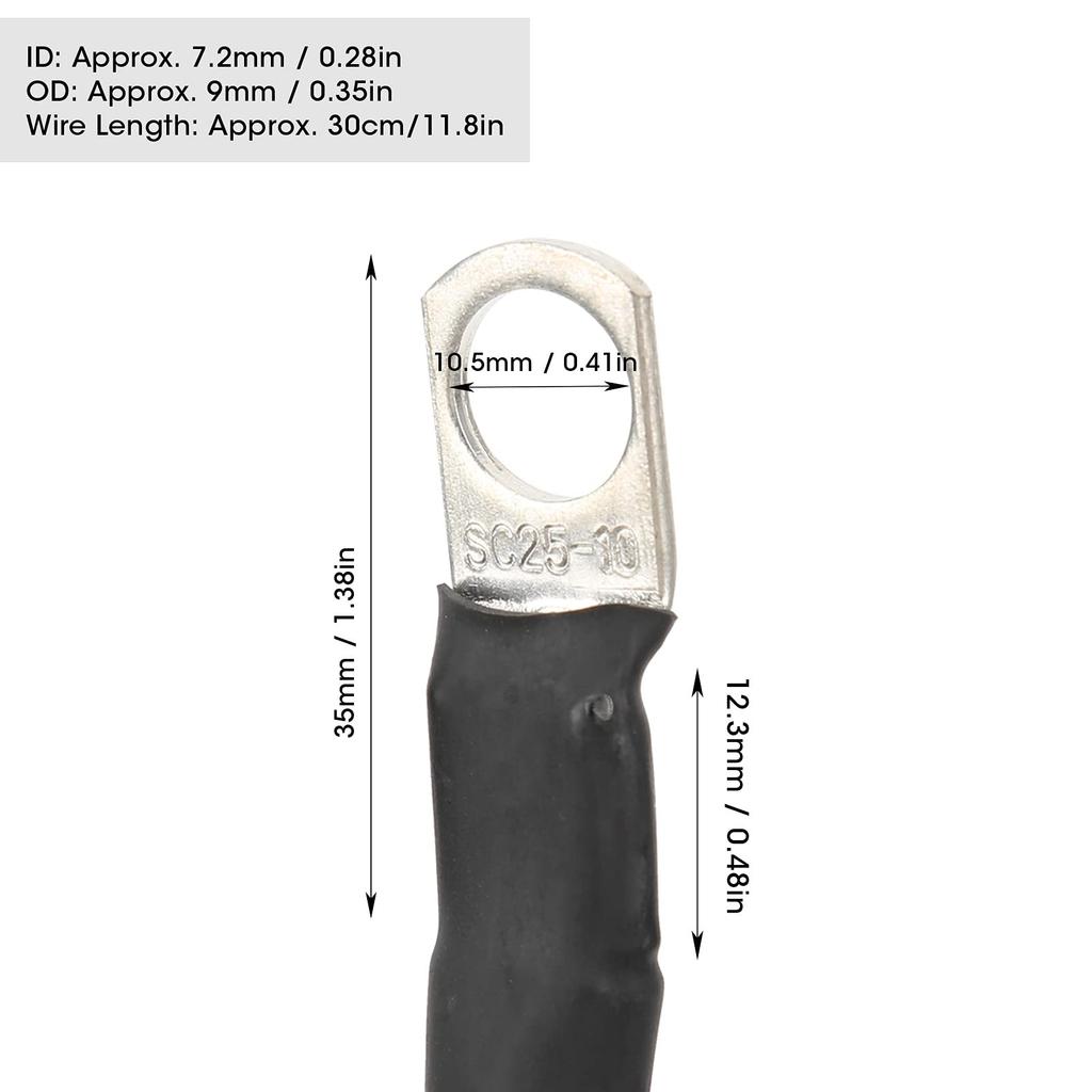 FOPU Auto Parts Inverter Ground Wire, Abrasion Resistant Durable Ground Cable