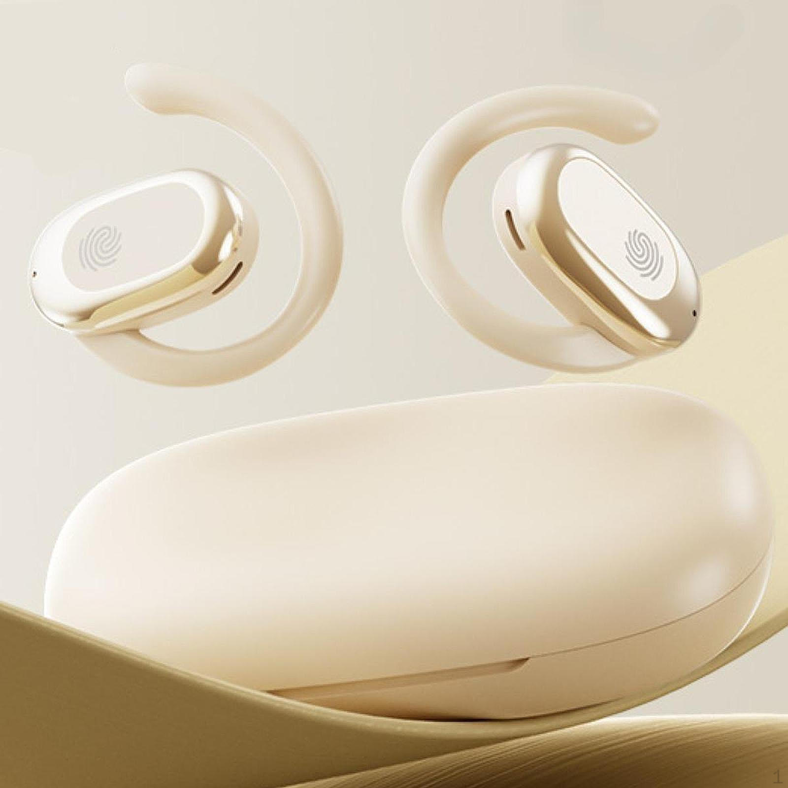 

Наушники открытого типа с 60-часовым сроком службы и зарядным чехлом Спортивные наушники BT 5.4 Наушники-вкладыши для бежевый