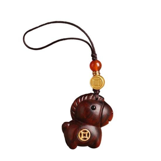 Schlüsselanhänger Anhänger Holzpferd Charm Schlüsselanhänger Autoschlüssel Tasche Schlüsselanhänger Dekorative Handgefertigte Holz Schlüsselanhänger