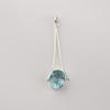 Sky Blue Topaz Gemstone 925 Sterling Silver Handmade Women's Jewelry Partywear Pendant 1.79" PP-69-13