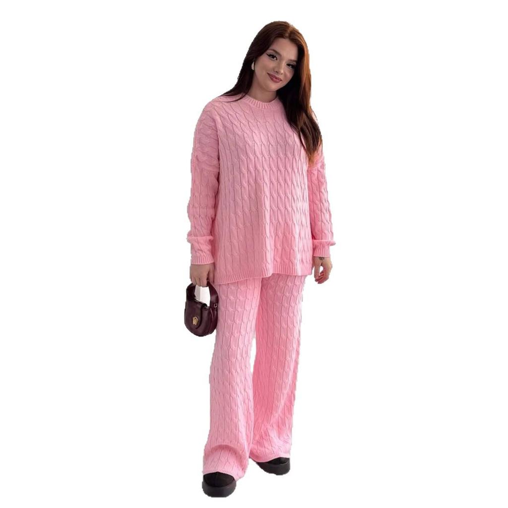 2025 Herbst Damen Strickpullover & Lange Hosen Set - Warm, Vielseitig & Lockerer Schnitt