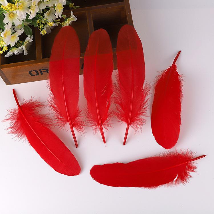 50Pcsdiy Goose Feather Hard Big Floating Feathers Wedding Children Handmade Decorative Materials Dream Catcher Feathers