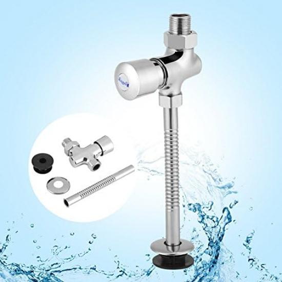 Urinal Flush Valve,Toilet Urinal Flush Valve Wall Mounted Button Type with 0.8Gpf Manual Automatic Shutoff Flush Valve (1)