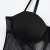 CINOON Corsetto sexy occidentale Lingerie Donna Maglia traspirante modellante Set giarrettiera divisa Ragazza G-String Biancheria intima a lisca di pesce