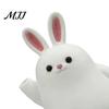 Dried Flower Vase 3D Printed Rabbit Ornament, White Bunny Holder Modern Figurine Container, Animal Shape Desktop Decoration for Home Office Matte