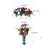 Memorial Grave Flower Saddles for Tombstone Artificial Cemetery Flower Bouquets with Vase for Graveyard Decoration