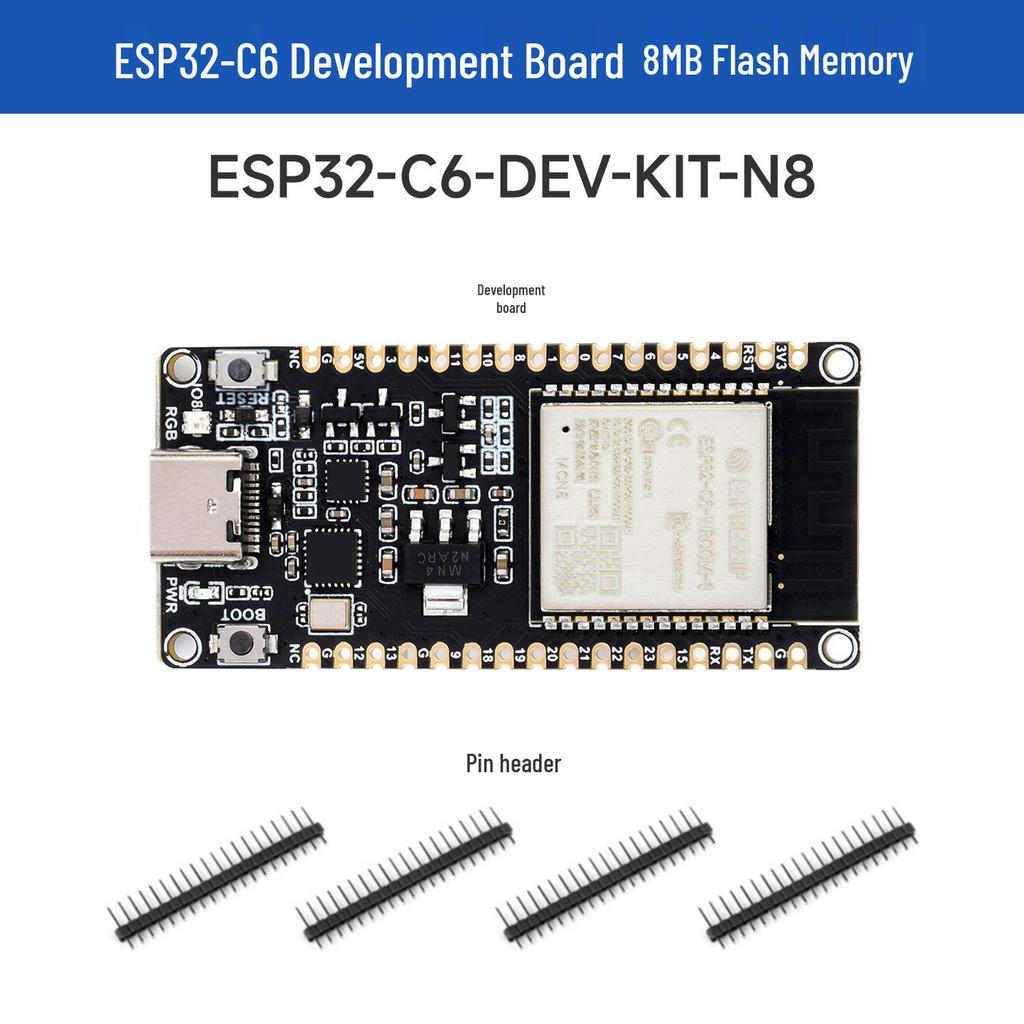 ESP32-C6 WiFi 6 Dev Board: 160MHz Single-Core Processor with USB/UART Support