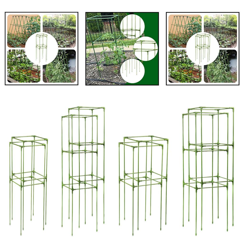 2 Pieces Sturdy for Climbing Vegetables, Flowers, Vines Square Garden Tomato Plant Support Trellis Multifunctional