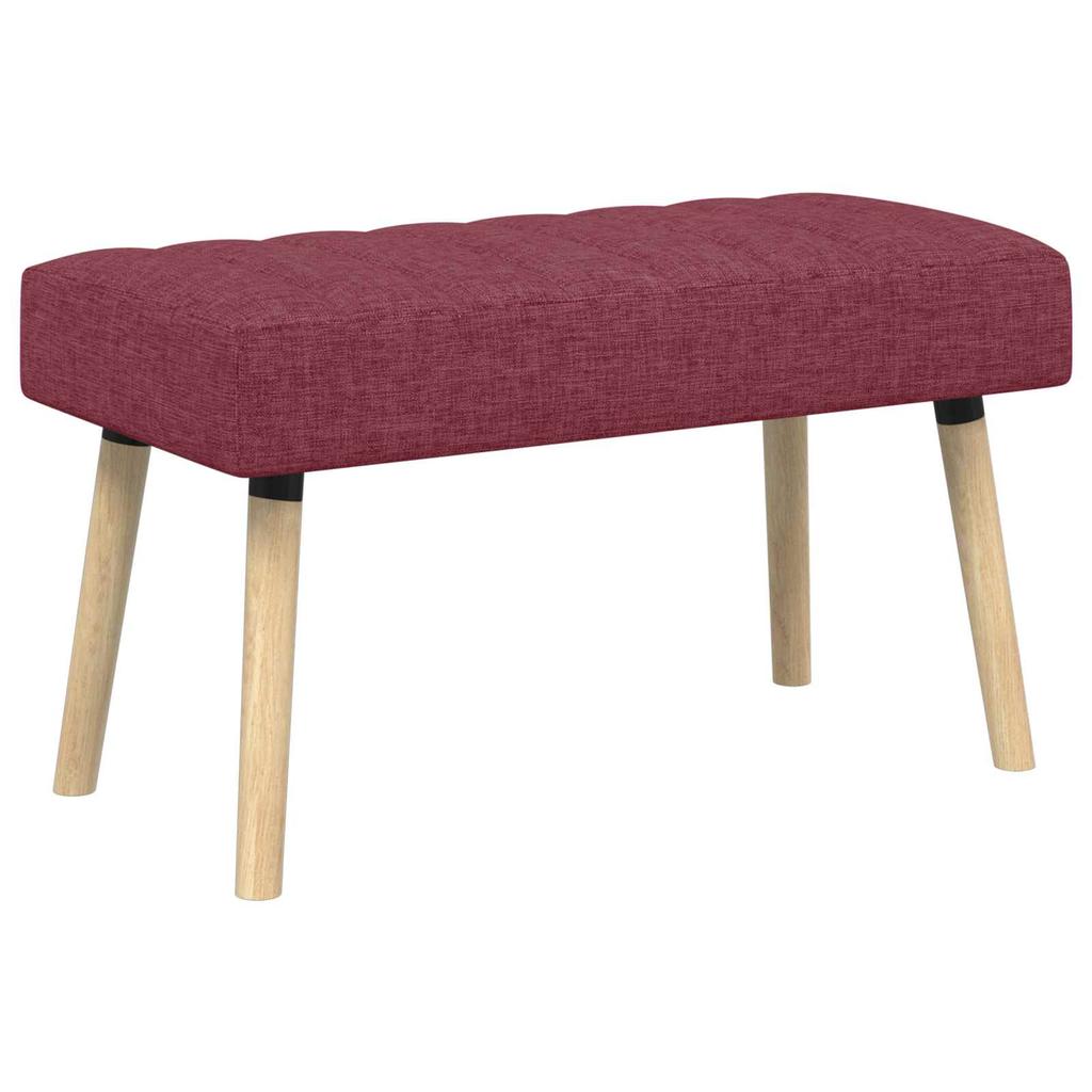 Channel Tufted Bench Wine Red 80 x 40 x 46 cm Fabric