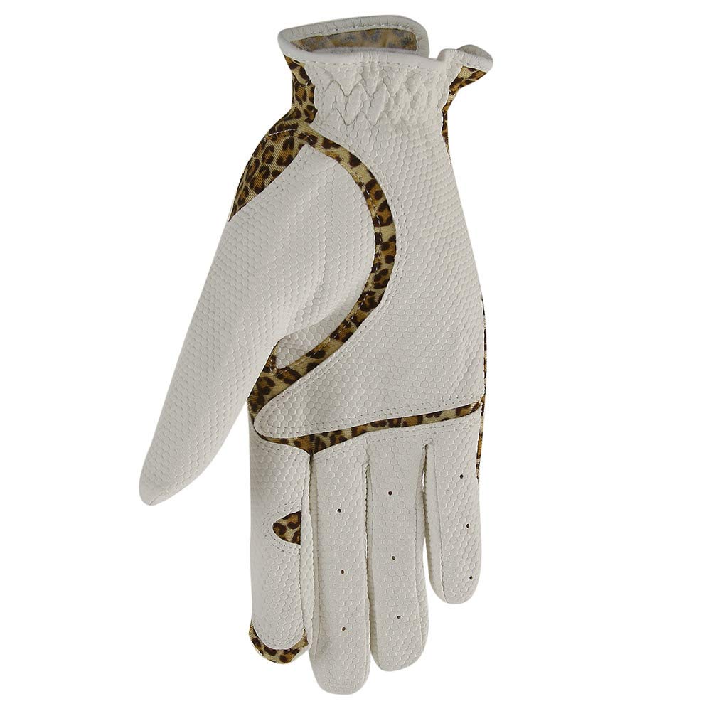 MIC 39 GOLF FIT39 Right Hand Size S Glove, Unisex, MGF-220N, (Left-Handed), Leopard/White,