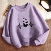 Retro Heart & Butterfly Pullover Hoodie for Kids - Boys & Girls Autumn/Spring Casual Sportswear
