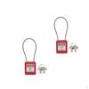 2 Padlocks - Cable Padlock, Red