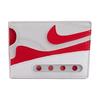 Nylon Card Holder Unisex Light Gray & White & University Red II5300-080