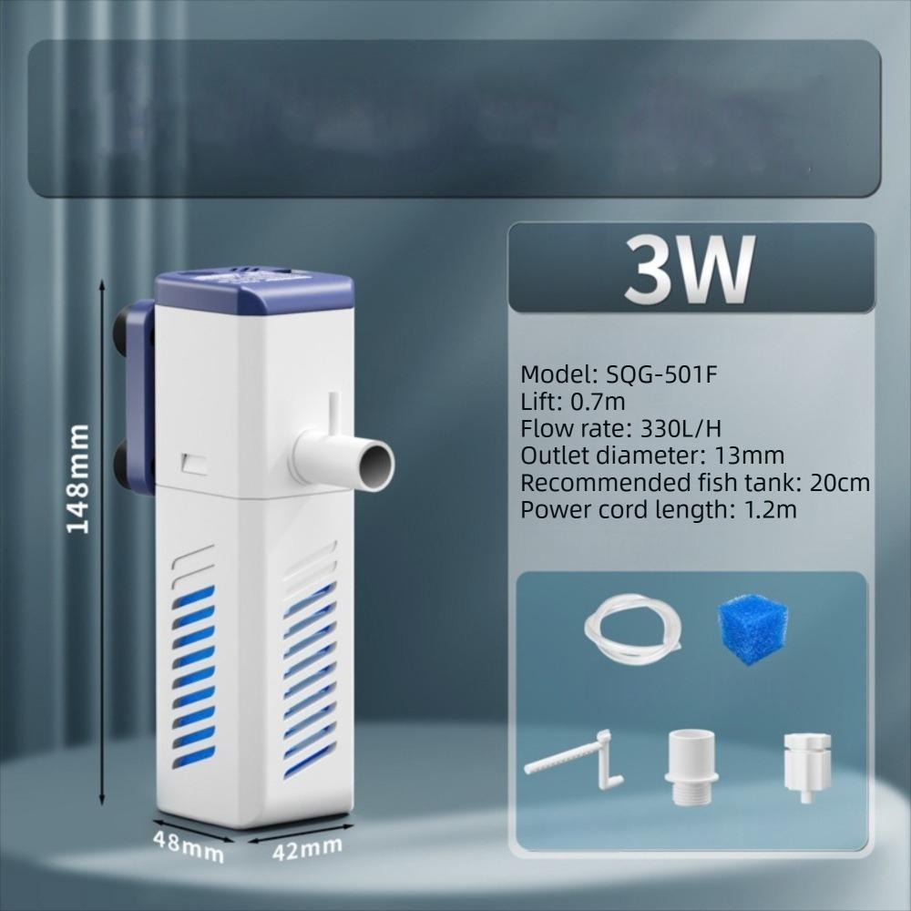4-in-1 Filter Fish Tank Filter Pump Circulation Aeration Aquarium Air Pump  Freshwater Aquarium