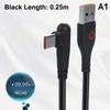 120W Fast Charging Usb To C Cable 90 ° Bend Design Suitable For Huawei Xiaomi Honor Vivo Charging Cable