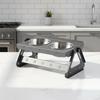 Adjustable Elevated Pet Feeding Stand with Stainless Steel Bowls Ergonomic
