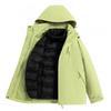 3-in-1 Down Parka Jacket Men Women Winter Detachable Inner Liner Windproof Waterproof Outdoor Hiking Camping