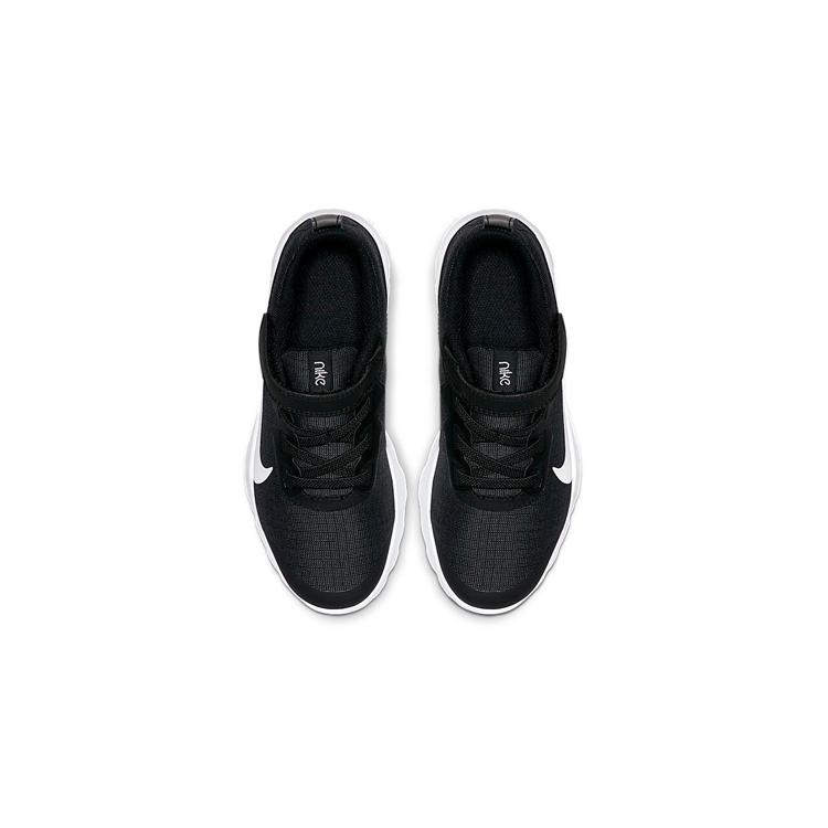 Nike Explore Strada Synthetic Leather, Textile Abrasion Resistant Low Top Kids' Running Shoes Black White CD9016-002