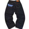 Новые американские джинсы High Street Hip Hop Trendy Brand Star Letter Printing, мужские прямые повседневные широкие штанины