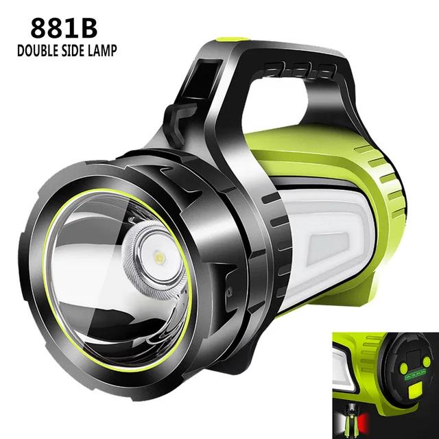 Super Bright USB Rechargeable Searchlight LED Flashlight Waterproof Ultra-Long Range Hand lamp Outdoor Hunting Fishing Light
