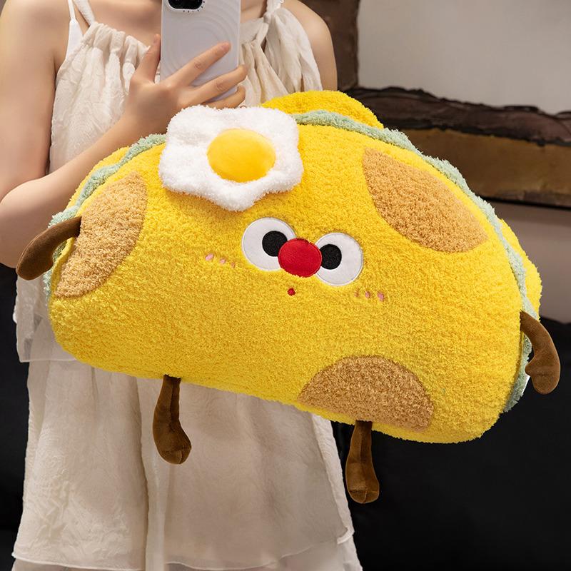 Cartoon Dog Bread Plush Toy Brown Cute Sofa Cushion Cookie Throw Pillow Doll Festival Birthday Gift