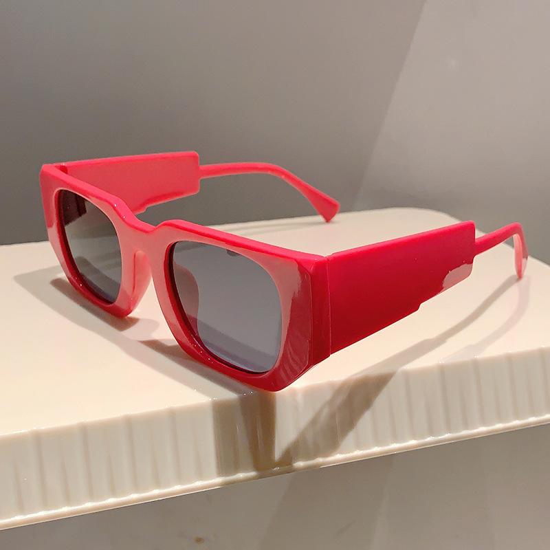 

Punk Luxury Brand Designer Square Sunglasses Women For Men Fashion Vintage Sun Glasses Hip Hop Popular Wide Leg Blue Shade Uv400