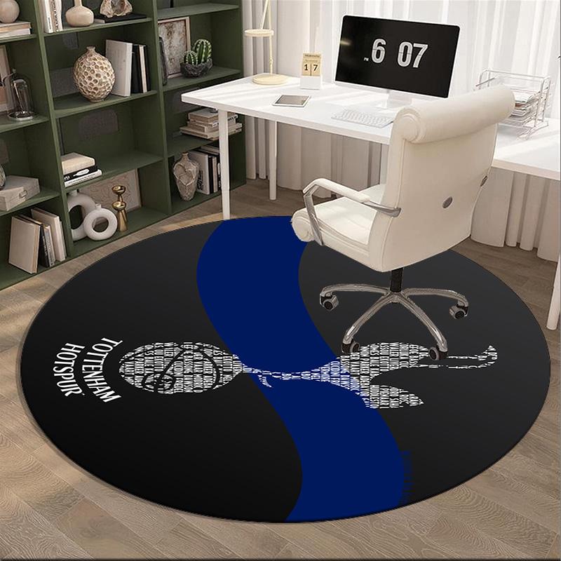 Tottenham F.C Round Rug for Livingroom,Bedroom, Palyroom, Chair Rug, Area Rug, Circle Carpet, Large Size Fan Christmas Gift
