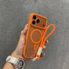 Luxury Transparent Shockproof Phone Case with Lanyard for Iphone 17 16 15 14 13 Pro Max Magnetic Wireless Charging Protect Cover