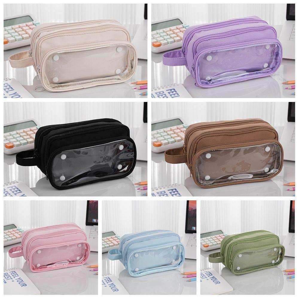 Storage Bag Detachable Pencil Case Large Capacity Stationery  Storage Bag Ita Bag Pouch  Girls