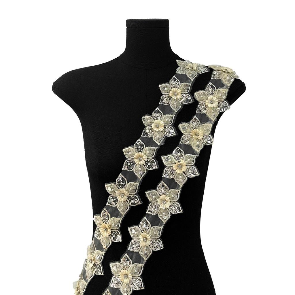 8Cm Three-Dimensional Flower Nail Diamond Sequin Lace Diy Bag Shoes And Hats Accessories Clothing Decorative Lace Accessories