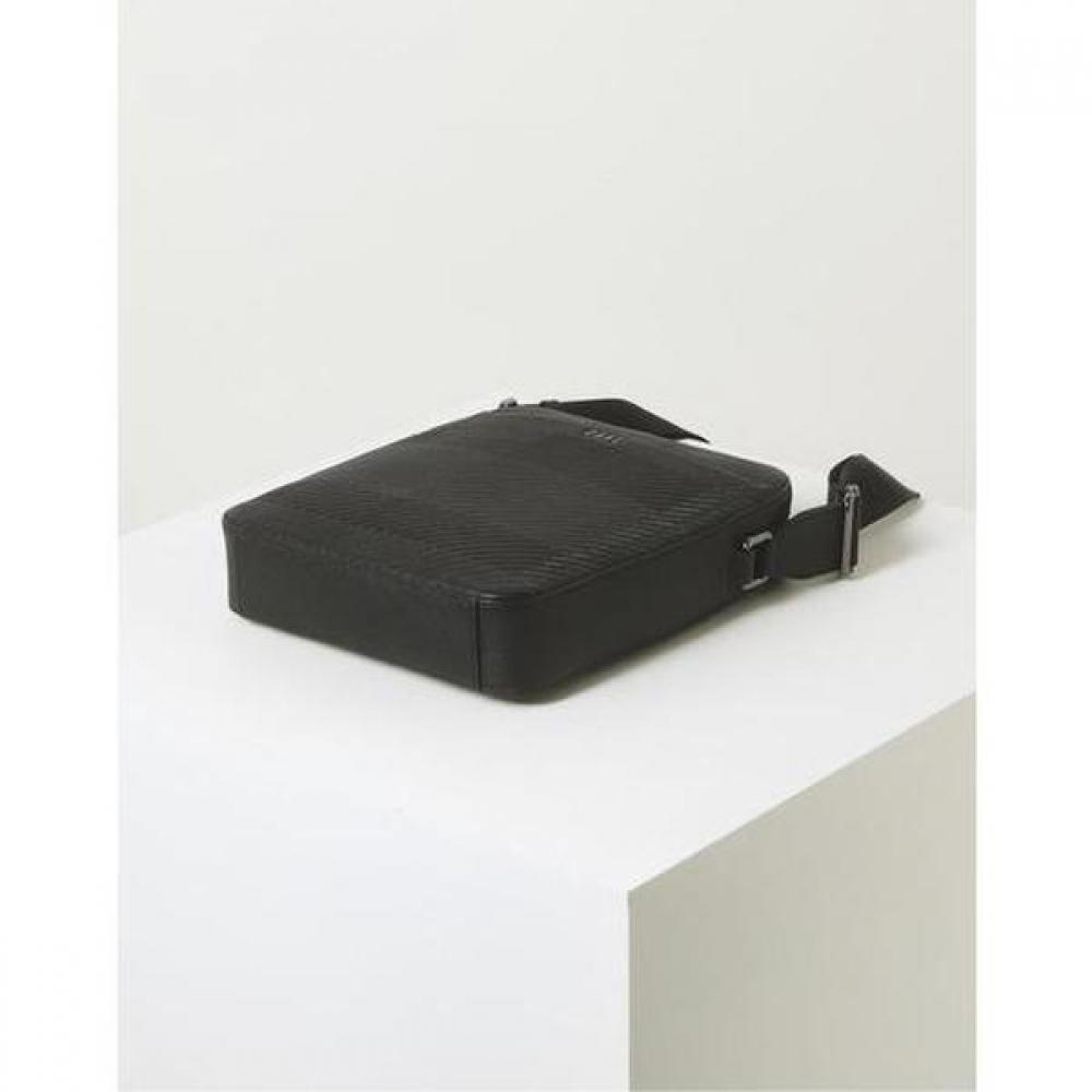 Daks Black Check Pattern Cowhide Shoulder Bag Dbba3f309bk