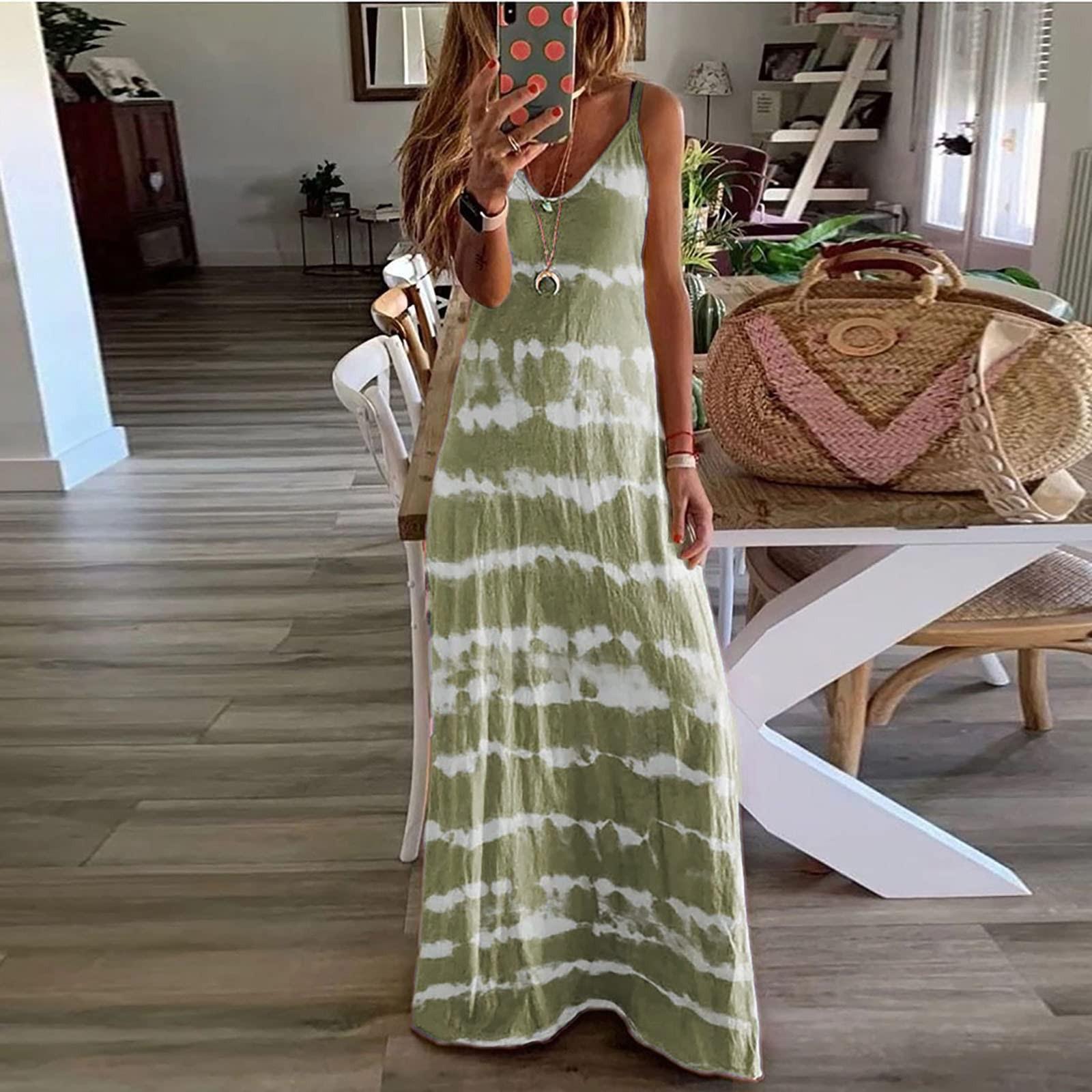 Модное женское сексуальное повседневное длинное платье макси с V-образным вырезом — фото 6