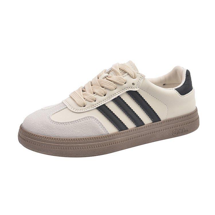 

Женские немецкие тренировочные туфли на платформе, весна 2025, новая обувь, нишевые ретро желтые спортивные и повседневные маленькие белые кеды интернет-знаменитости 40