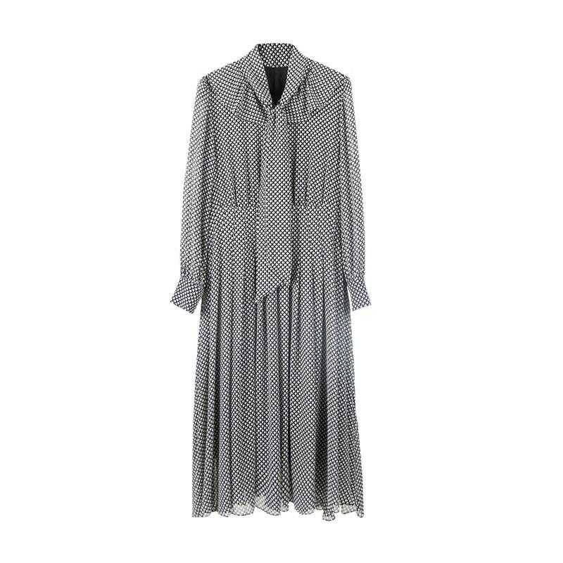 Женское midi-платье Iveni в французский горошек, приталенное S